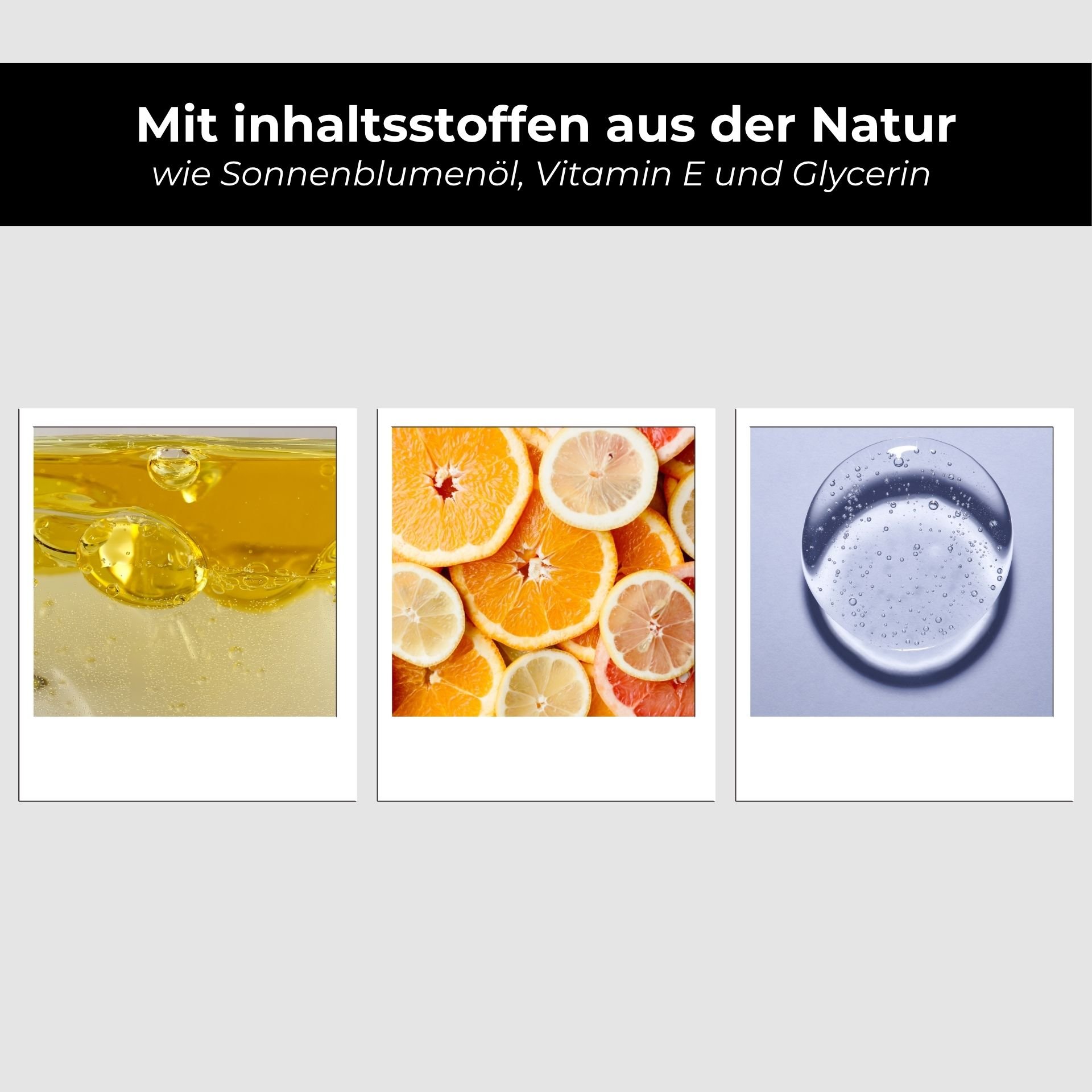 Gros plan de la formule nettoyante onctueuse aux huiles naturelles.