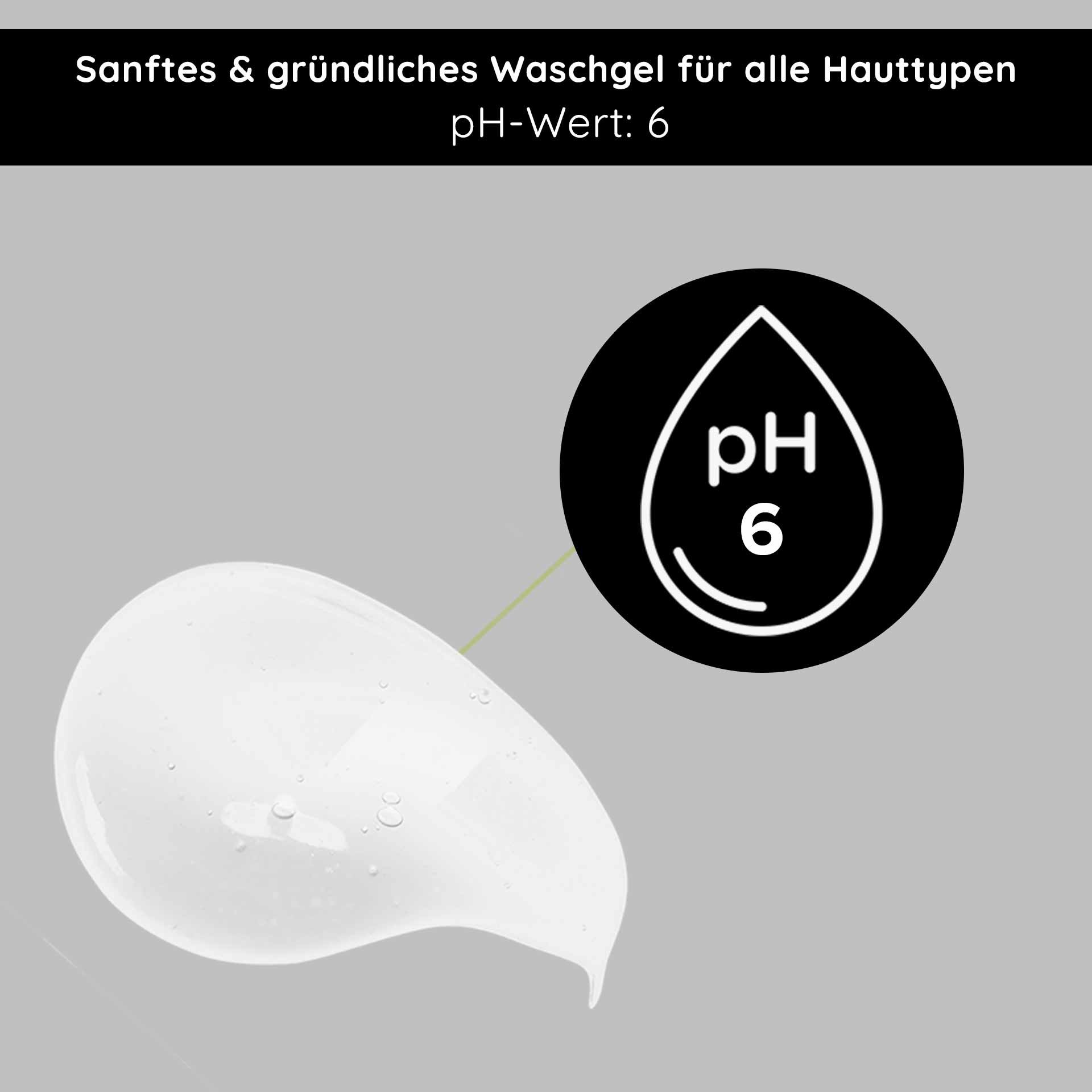 Gel lavant doux et complet pour tous types de peaux avec un pH de 6, présenté pour le RAU Cosmetics Silver Facial Washgel.