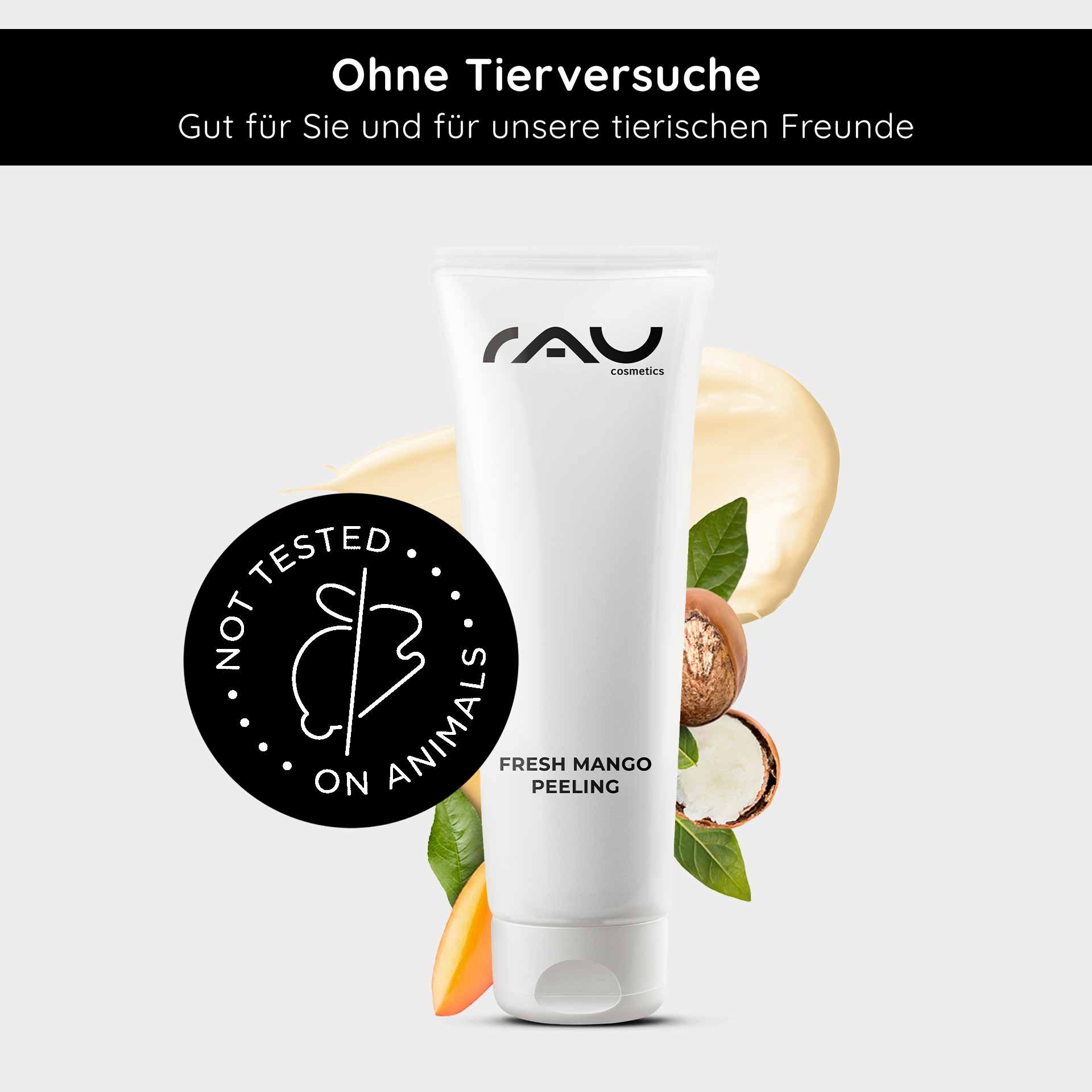 Ingrédients actifs du Fresh Mango Peeling — Gros plan sur les protéines de levure et le beurre de karité