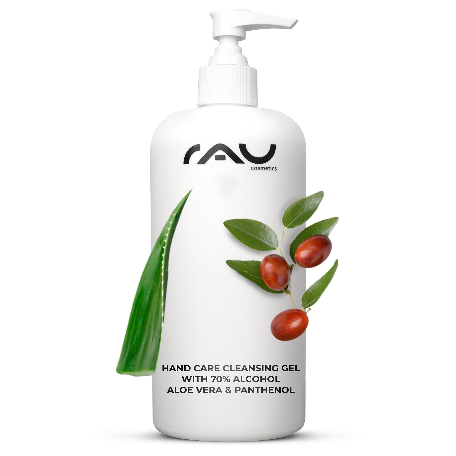 Flacon de Hand Care Cleansing Gel 500 ml désinfection & soin au design élégant.