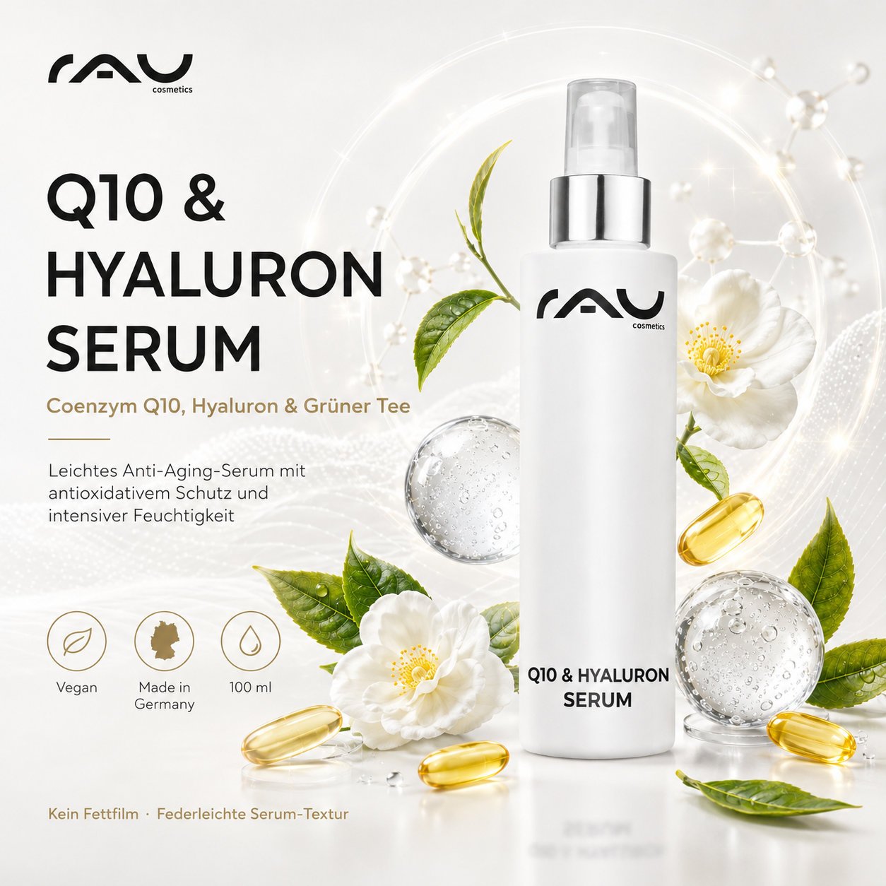 Serum, Q10, Hyaluron, Anti-Aging, Vegan