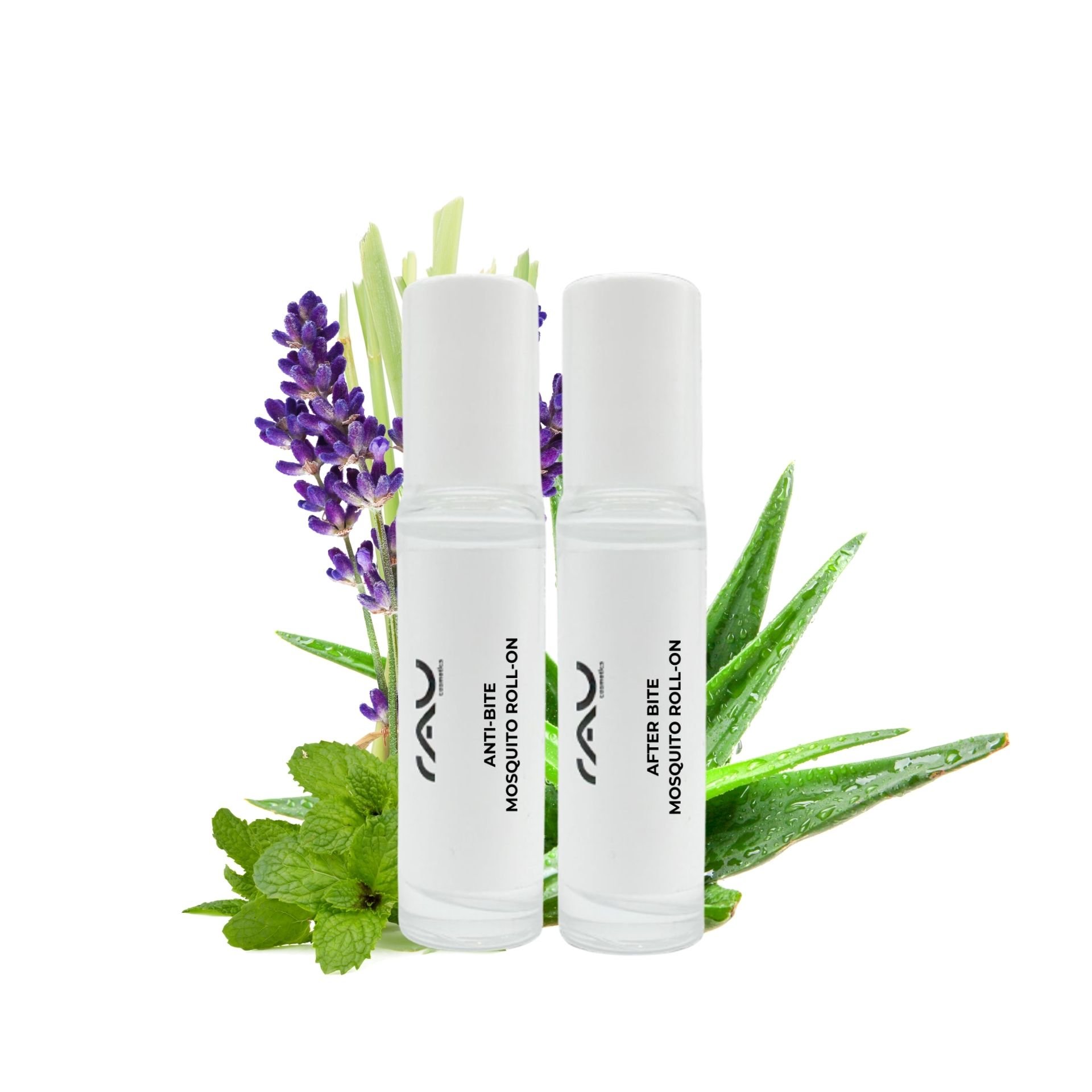 RAU Mosquito Set — Fleurs de lavande et extraits naturels pour une protection douce contre les insectes.