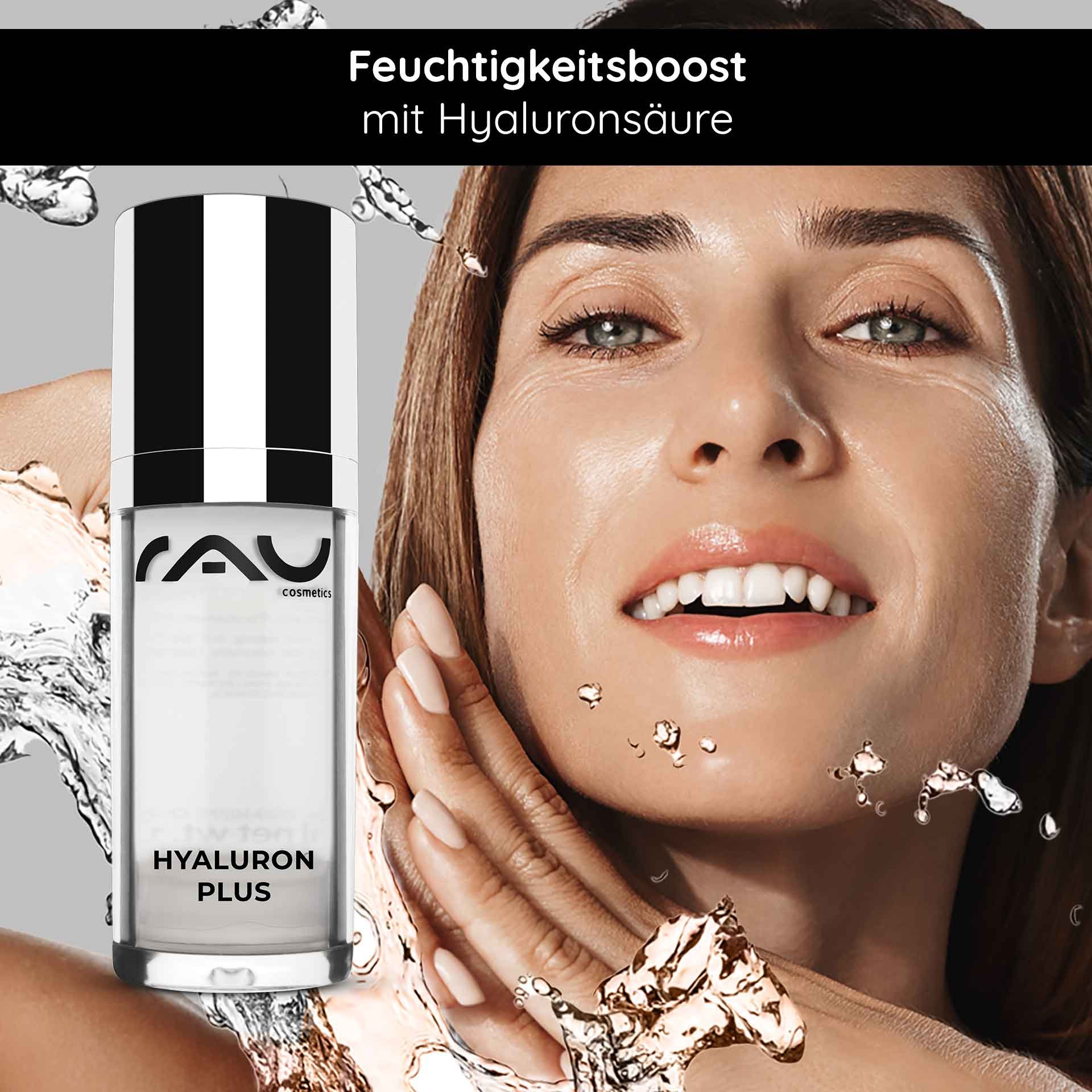 Soin efficace : le gel Hyaluron Plus assure une hydratation intense et un repulpage de la peau.