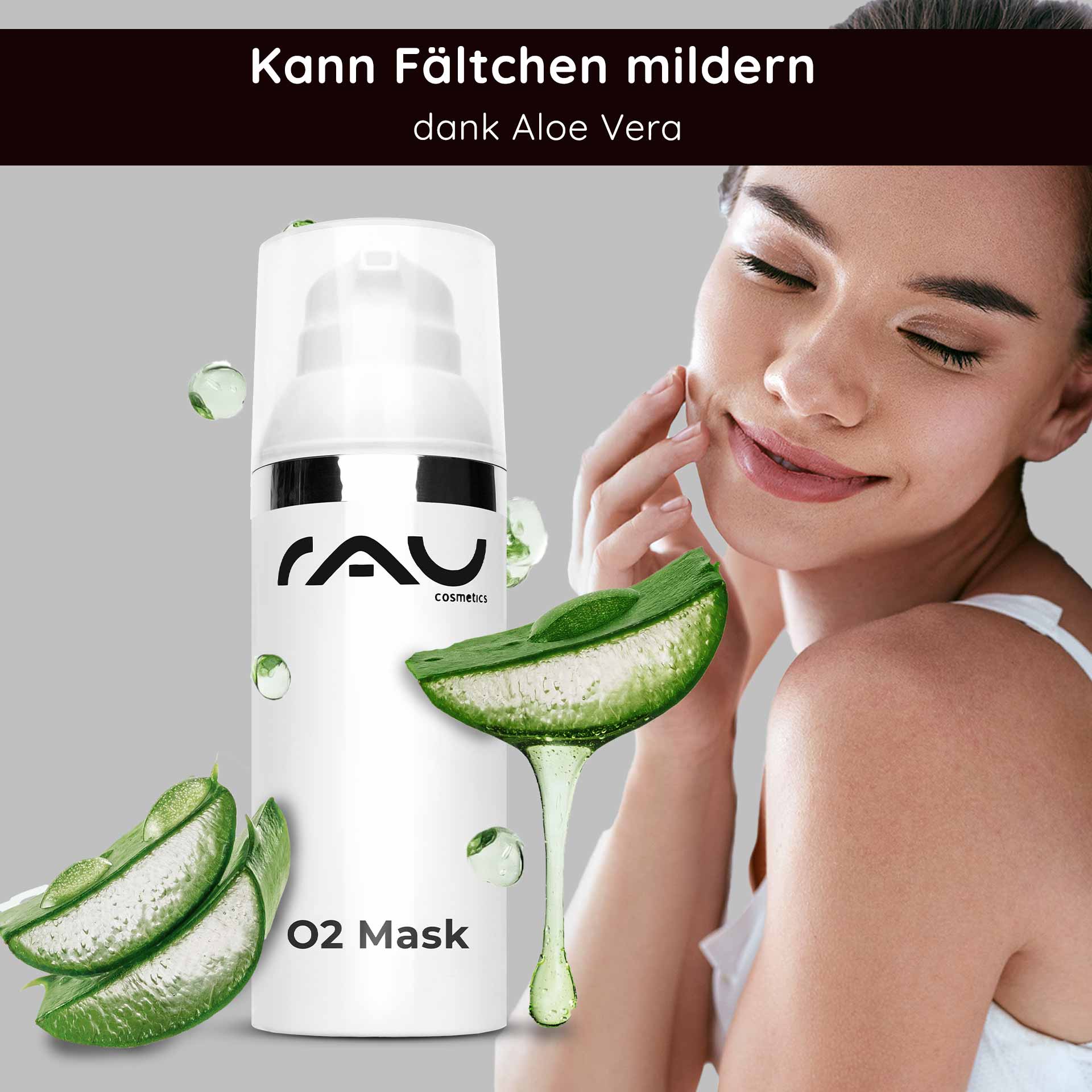 O2 Mask 50 ml Masque à l'aloe vera, à l'arnica et au ginkgo Gesicht, Kopf, Person