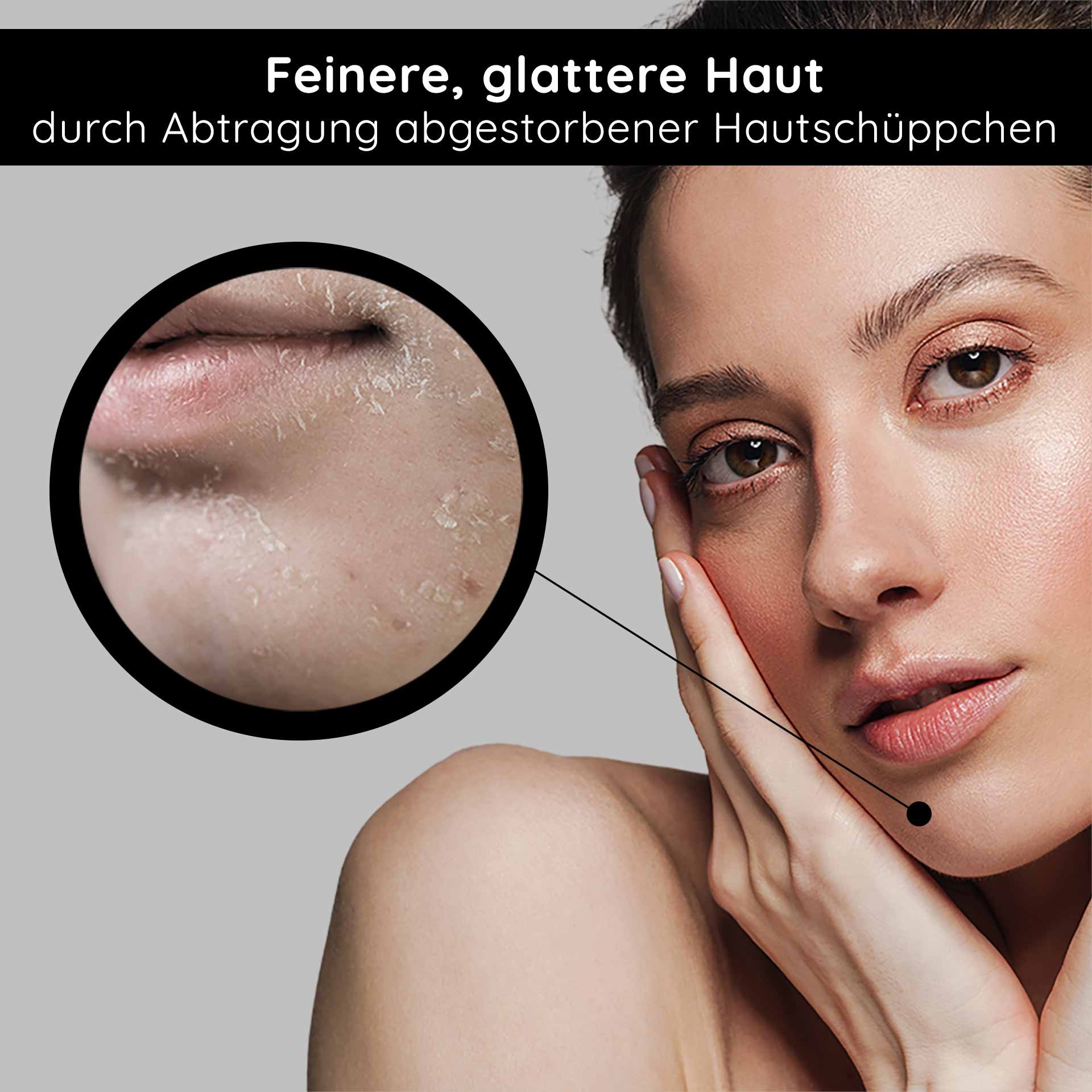Peau fine et lisse grâce au RAU Cosmetics Sunflower Enzyme Peeling, soin du visage, exfoliation douce, squames de peau morte.