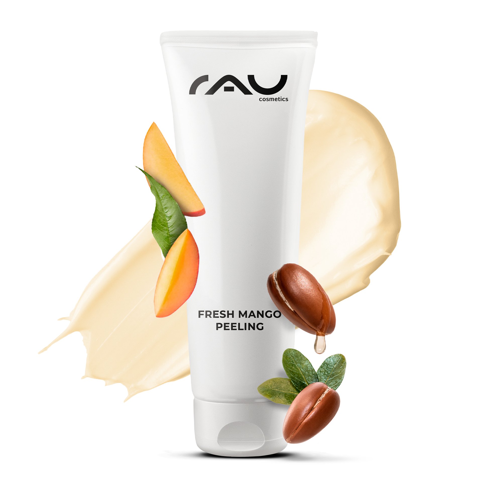 RAU Fresh Mango Peeling Tube de 75 ml — Gommage enzymatique au parfum de mangue