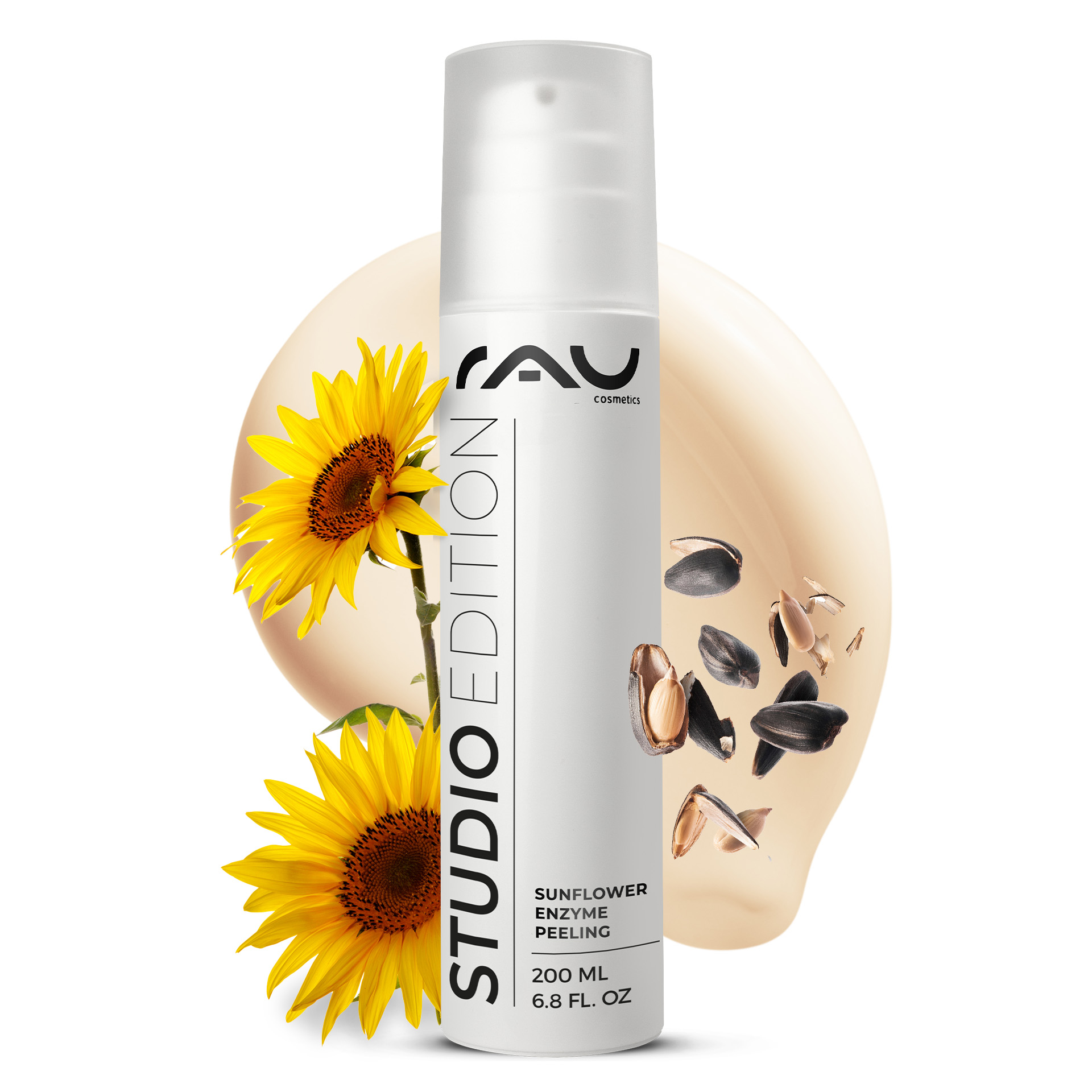 Sunflower Enzyme Peeling 200 ml Exfoliant chimique à base d'enzymes Kräuterig, Kräuter, Pflanze, Blume, Flasche