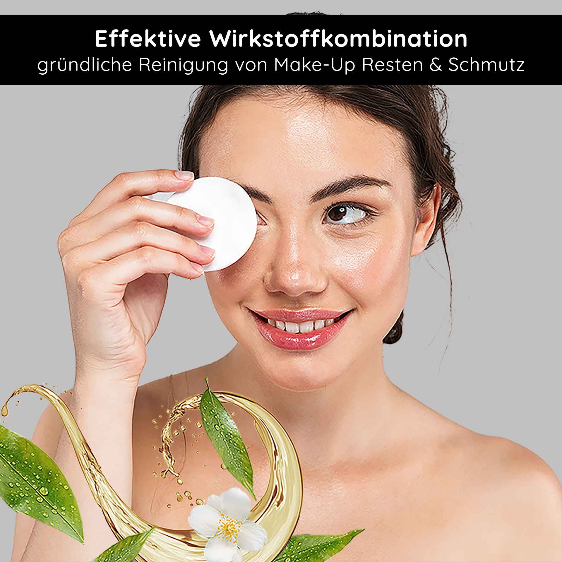 Effektive Wirkstoffkombination für gründliche Reinigung von Make-Up Resten und Schmutz, mit frischem Teint und natürlichen Inhaltsstoffen.