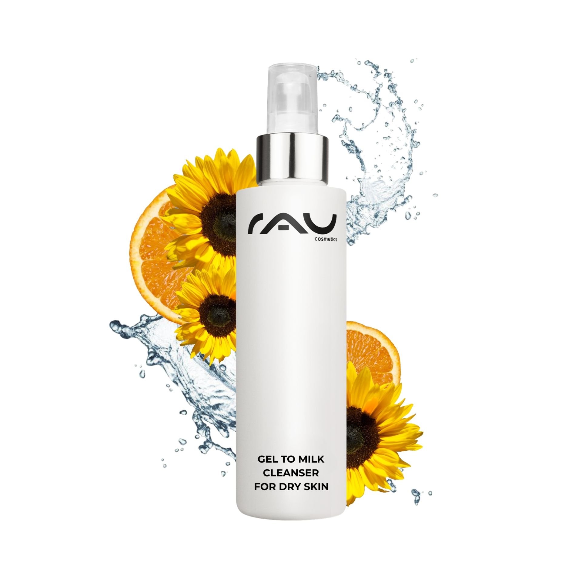 Nettoyage doux : Une femme se lave le visage avec la texture Gel-to-Milk.