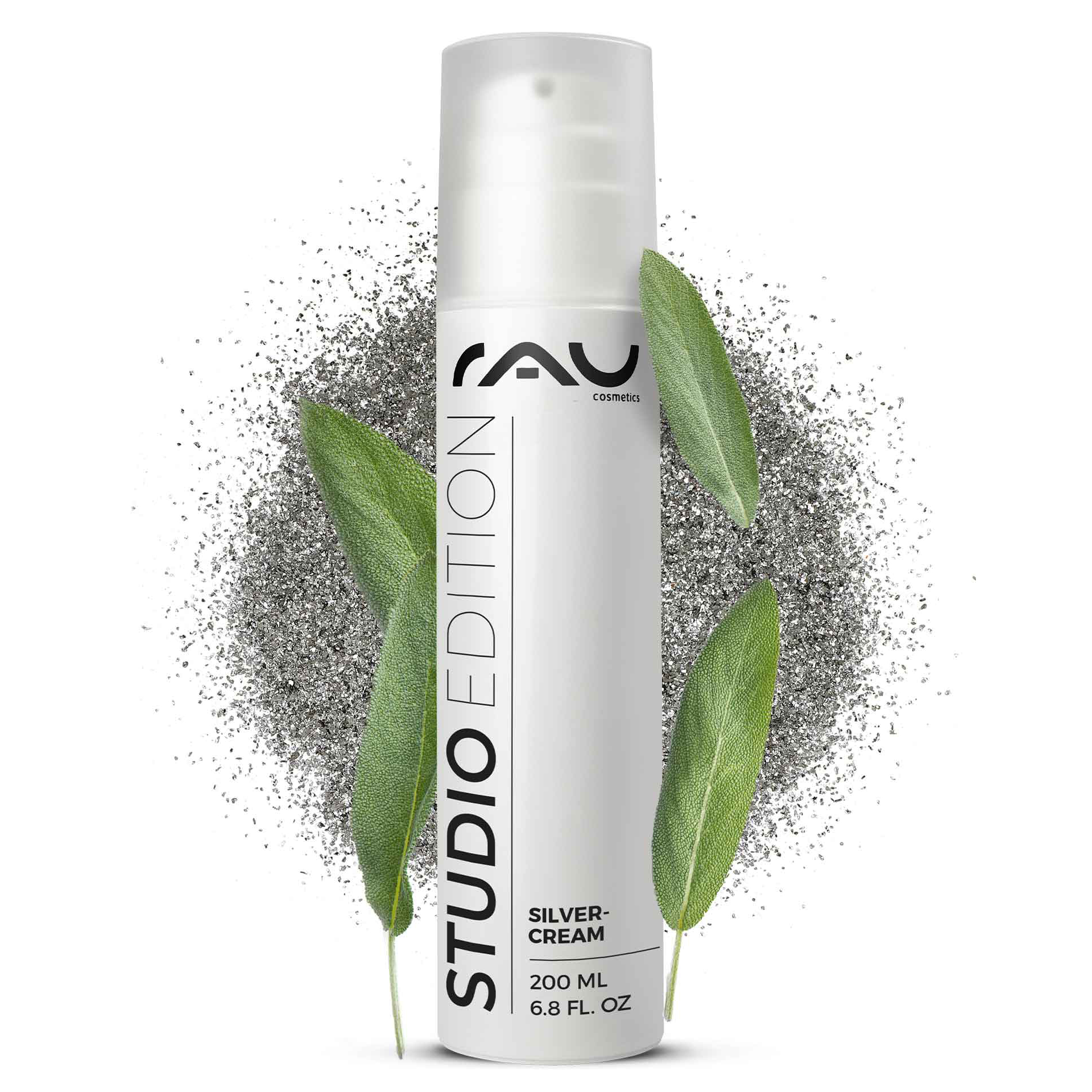 Silvercream 200 ml pour la peau impure avec micro-silver Kräuterig, Kräuter, Pflanze, Flasche