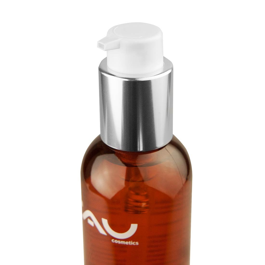 Kalahari Watermelon Face & Body Oil, 200-ml-Flasche mit silbernem Pumpverschluss und RAU Cosmetics-Logo, das die Vorteile für die Hautpflege hervorhebt.